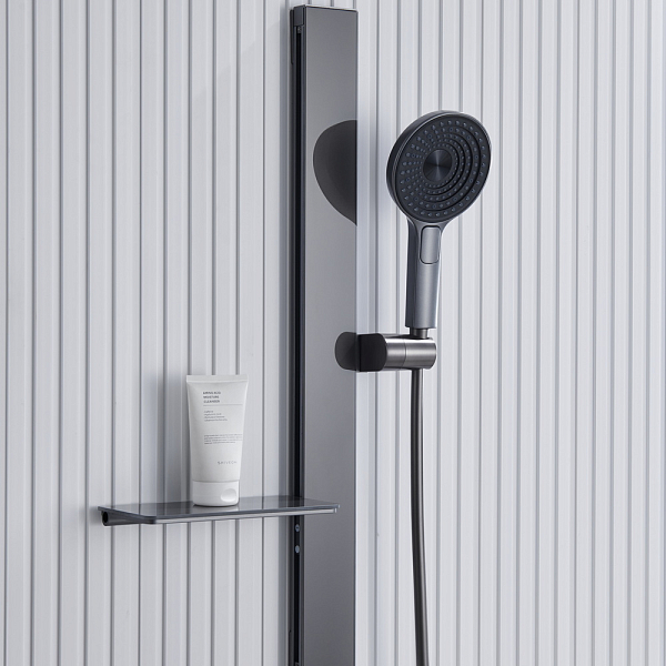 Душевой комплект Black&White Gravity GH-9025-GM оружейная сталь , изображение 7