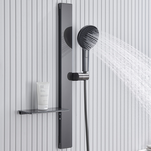 Душевой комплект Black&White Gravity GH-9025-GM оружейная сталь , изображение 8
