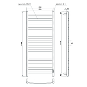 Изображение Полотенцесушитель электрический Point Антея П12 50x120 черный Полотенцесушитель электрический Point Антея П12 50x120 черный , изображение 4