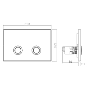Изображение Кнопка смыва Point Венера PN44071BC черный/хром Кнопка смыва Point Венера PN44071BC черный/хром , изображение 2