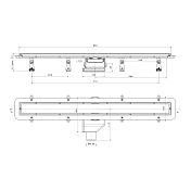Душевой лоток Point Гермес PN50185 85 см сталь , изображение 6
