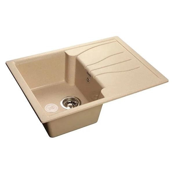 Мойка кухонная GranFest Quadro (Q-650L) 65x50 бежевая , изображение 1