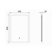 Зеркало Comforty Эдельвейс 55 бесконтактный сенсор , изображение 3