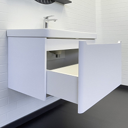 Фото Тумба с раковиной Comforty Арзамас 80-1 белая матовая