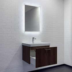 Фото Тумба с раковиной Comforty Ангара 60П дуб темно-коричневый