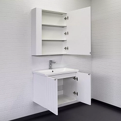 Фото Тумба с раковиной Comforty Лима 70П белый матовый