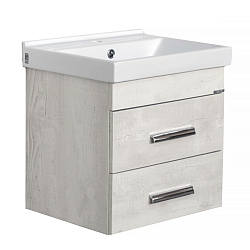 Фото Тумба с раковиной Comforty Никосия 50П дуб белый
