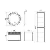 Тумба с раковиной для ванной Comforty Мадрид 70 серый шёлк , изображение 6