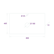 Столешница Onika Алеста 80 камень светлый , изображение 3
