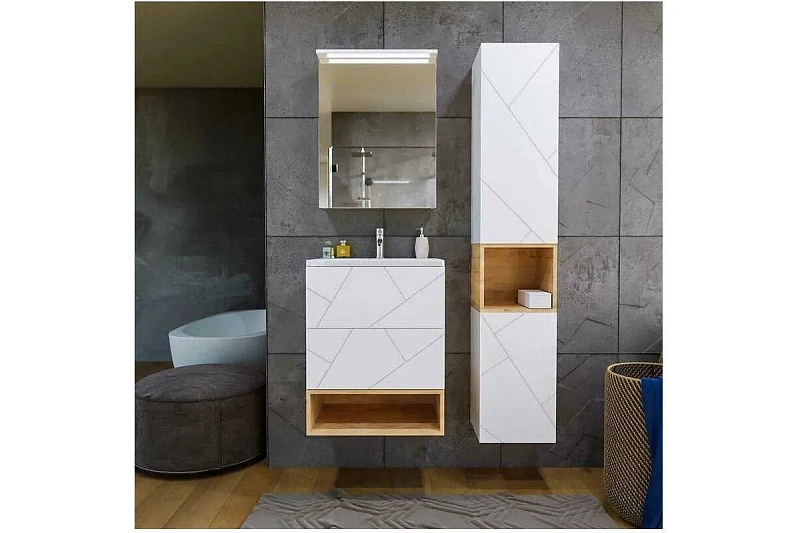 Шкаф Бриклаер Кристалл 35.2x60 белый , изображение 6