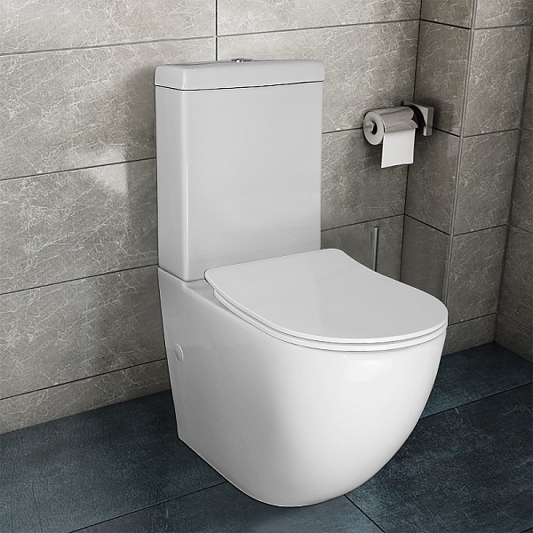 Унитаз-компакт Azario Renda AZ-8693 безободковый , изображение 14