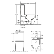 Унитаз-компакт Azario Renda AZ-8693 безободковый , изображение 15