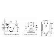 Унитаз подвесной Azario Stella AZ-VT005+AZ-VT005sc , изображение 11