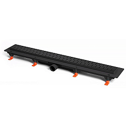 Фото Душевой лоток Azario D50 Medium AZ-CH 850/50 MC с черной решеткой 85 см
