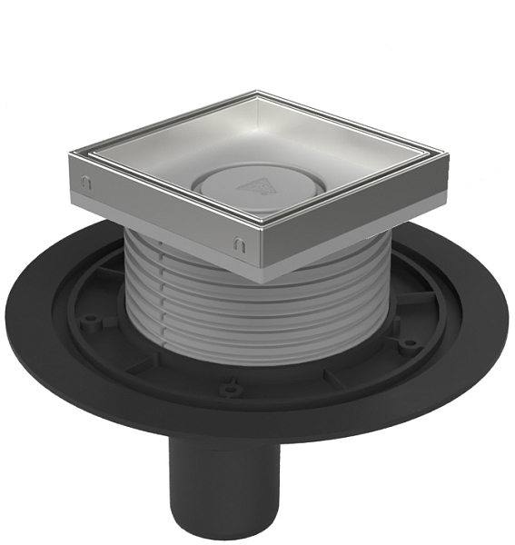 Душевой трап Azario DN50 AZ-C 384 A 10х10х13 см, вертикальный слив , изображение 1