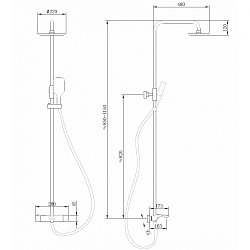 Фото Душевая стойка Abber Thermostat AF8516G золото матовое