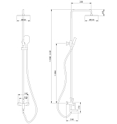 Душевая стойка Abber Weiss Insel AF8016N хром , изображение 3