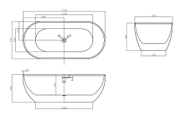Изображение Акриловая ванна Abber AB9241MW 170x80 Акриловая ванна Abber AB9241MW 170x80 , изображение 5
