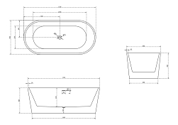 Изображение Акриловая ванна Abber AB9209MW 170x80 Акриловая ванна Abber AB9209MW 170x80 , изображение 5