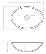 Изображение Раковина Abber Karbon AK2042 50 см Раковина Abber Karbon AK2042 50 см , изображение 5