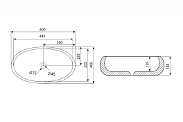 Изображение Раковина Abber Bequem AC2102MW 60 см Раковина Abber Bequem AC2102MW 60 см , изображение 4