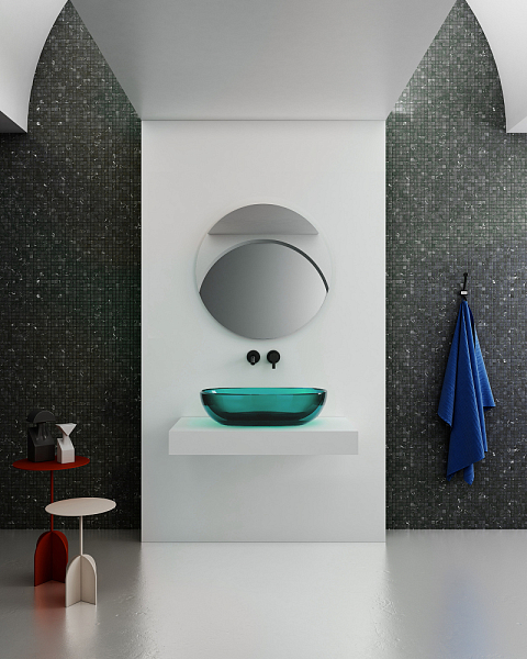 Раковина Abber Kristall AT2805Aquamarin 60 см , изображение 4