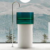 Раковина Abber Kristall AT2701White-Aquamarin-H 45 см , изображение 1