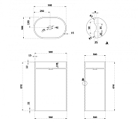 Изображение Раковина Abber Stein AS2550 58 см Раковина Abber Stein AS2550 58 см , изображение 4