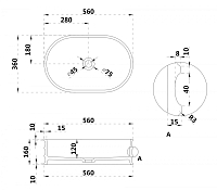 Изображение Раковина Abber Stein AS2650 56 см Раковина Abber Stein AS2650 56 см , изображение 6