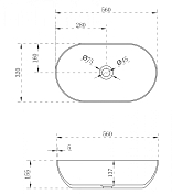 Изображение Раковина Abber Stein AS2611 56 см Раковина Abber Stein AS2611 56 см , изображение 3