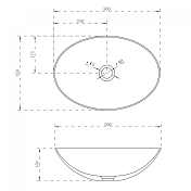 Изображение Раковина Abber Stein AS2609 50 см Раковина Abber Stein AS2609 50 см , изображение 3
